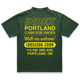 INDEX CASH FOR SHOES TEE (GREEN/YELLOW)