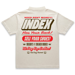  INDEX TOP DOLLAR TEE (CREAM)