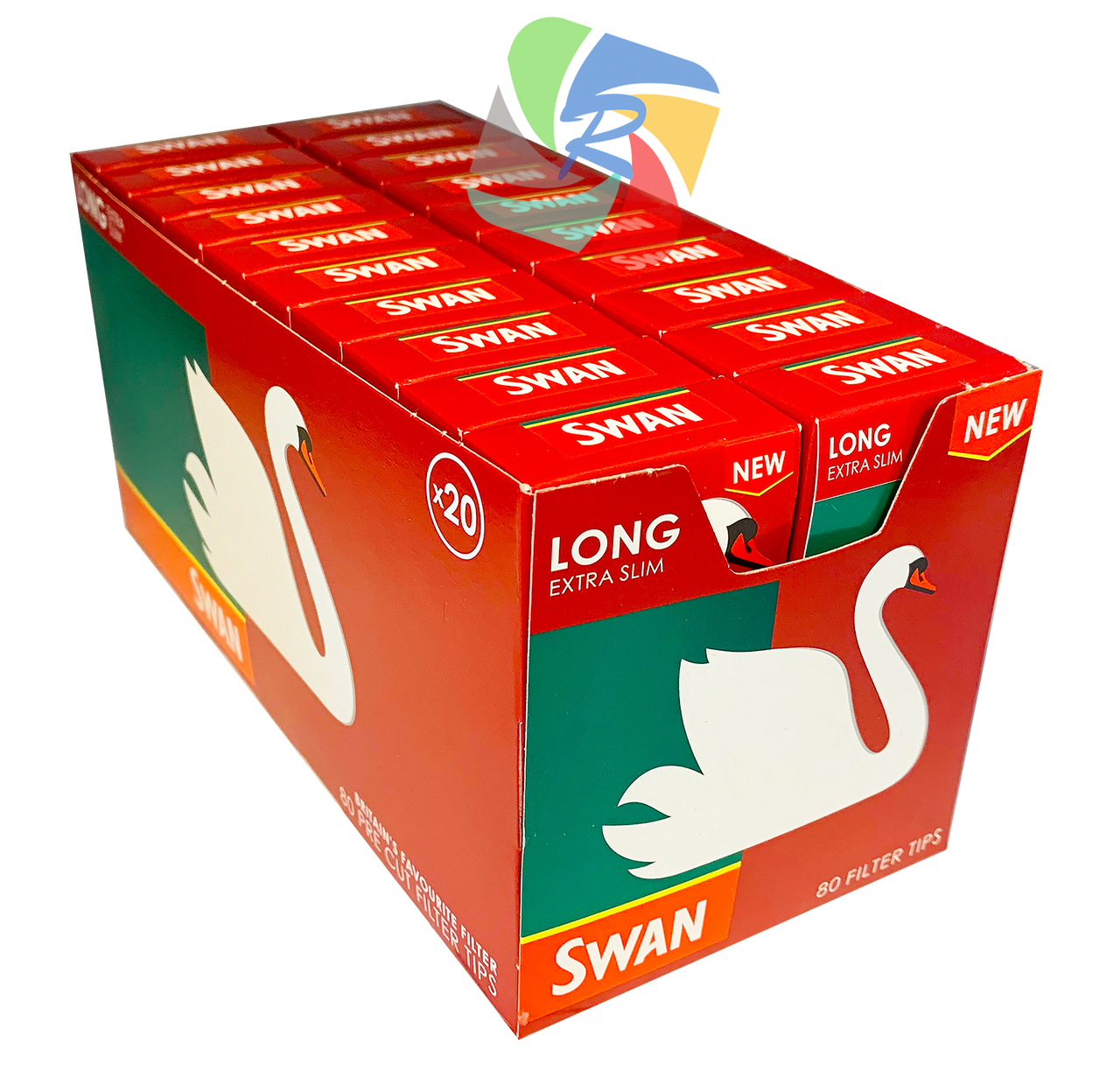  Swan Menthol Extra Slim Filter Tips Full Box 20 Packs