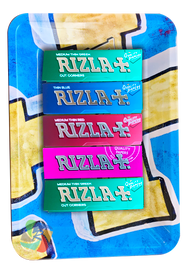 RIZLA MINI Metal Rolling Tray Paper Sampler Gift Set