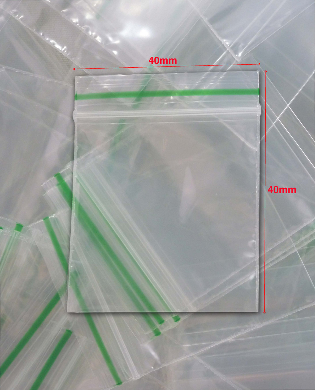 100 NEW 40mmx40mm Small Clear Plastic Bags Baggy Grip Seal 40x40 mm Zip 4x4 cm 