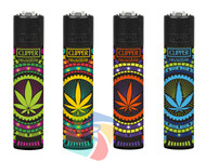 Clipper Flint Lighters with POWER LEAVES Printed Design -  40 pack