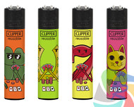 Clipper Flint Lighters with GOOD LUCK Design -  40 pack