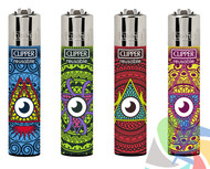Clipper Flint Lighters with MANDALA PATTERN Design -  40 pack