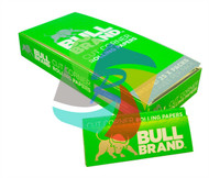 BULL BRAND GREEN ROLLING PAPERS (Pack Size: 25) (SKU: BU002)