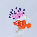 Clownfish with Coral Hand Blown Wine Bottle Stopper
