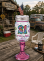 Red Neck "21 and Ready for Fun" Hand Painted Ball Jar Wine Glass