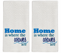 Set of 2 "Home is Where the Waves are" 18 x 27 Embroidered Kitchen Towels by Gallerie II