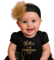 Golden Sparkle Baby Girl's Headband for 0 - 12 Months