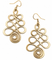 Anju Collection Gold Plated Swirl Earrings