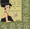 Set of 20 "Two Dry Martinis" Cocktail Napkins