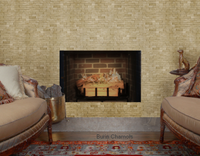 Light and airy, this Burin Chamois split face stone contains tans, beiges, and sand colors.  Use on a feature wall or as a fireplace surround facing.