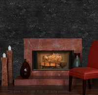 Used alone, or combined with another stone, this black split face stone tile has a dramatic impact.