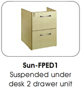 Buy Fixed Under Desk Pedestal, 2 Drawer (SUN-FPED1) sold by eSuppliesMedical.co.uk