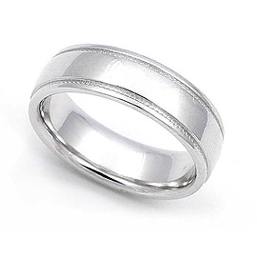 Men's Woven Milgrain Edge Wedding Ring