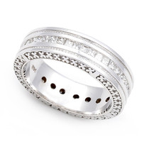 Channel set Diamond Kisses Edge Eternity Wedding Ring (4/5 ct.)