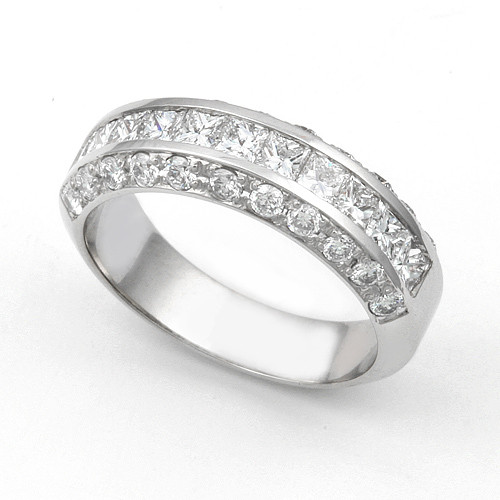Platinum French Pave Set Diamond Eternity Ring 0.50ct | Pravins