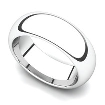 Domed Wedding Ring 8mm