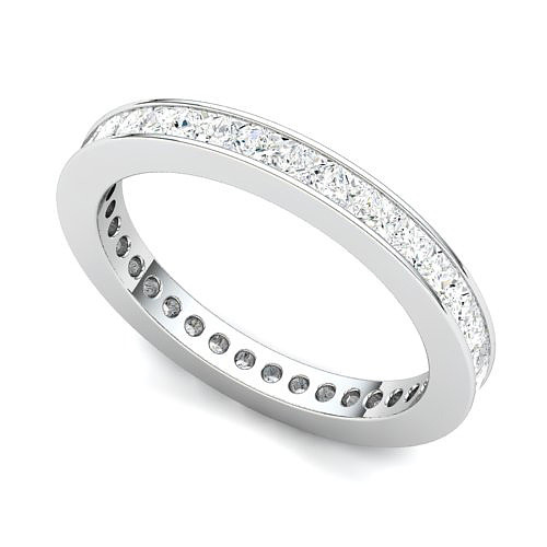 Channel Set Princess Diamond Eternity Ring (1 1/2 ct.) - Juno Jewelry