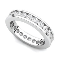 Channel Set Diamond Curved Edge Eternity Ring (1 1/2 ct.)