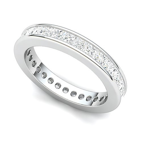 Classic Channel-Set Diamond Ring in 14k White Gold (4mm) | Shane Co.