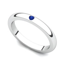 Bezel set Classic Sapphire Single Stone Ring