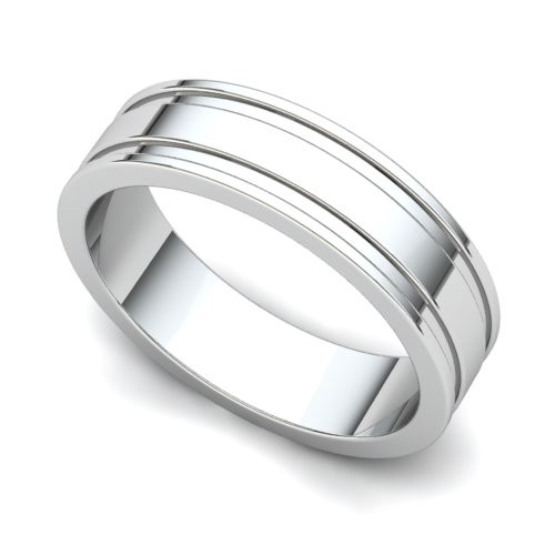 5mm Platinum Traditional Court Wedding Ring - Mens from Avanti of Ashbourne  Ltd UK
