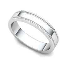 Milgrained Wedding Ring 4mm