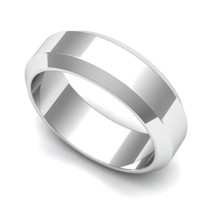 Angled Wedding Ring 6mm