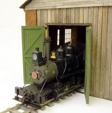 On30 engine shed doors with working hinges