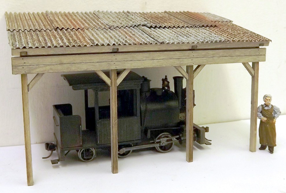 wooden engine shed