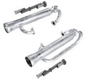 00-3709-0  DUAL RACING EXHAUST SYSTEM, CHROME ( SHIPS FREE)