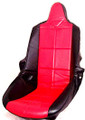 62-2351-0 SEAT COVER, BLK/RED (FOR POLY HI-BACK SEATS)