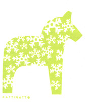 Dala Horse Snowflake Green