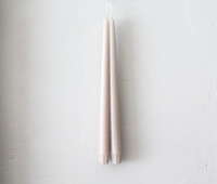Taper Candle Oatmeal Pair