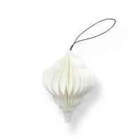Paper Ornament Jewel White