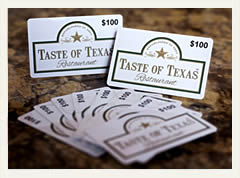 Gift Cards - Taste of Texas Store