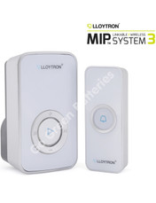 LLoytron Door Bell Chime MIP Wireless System 3 White