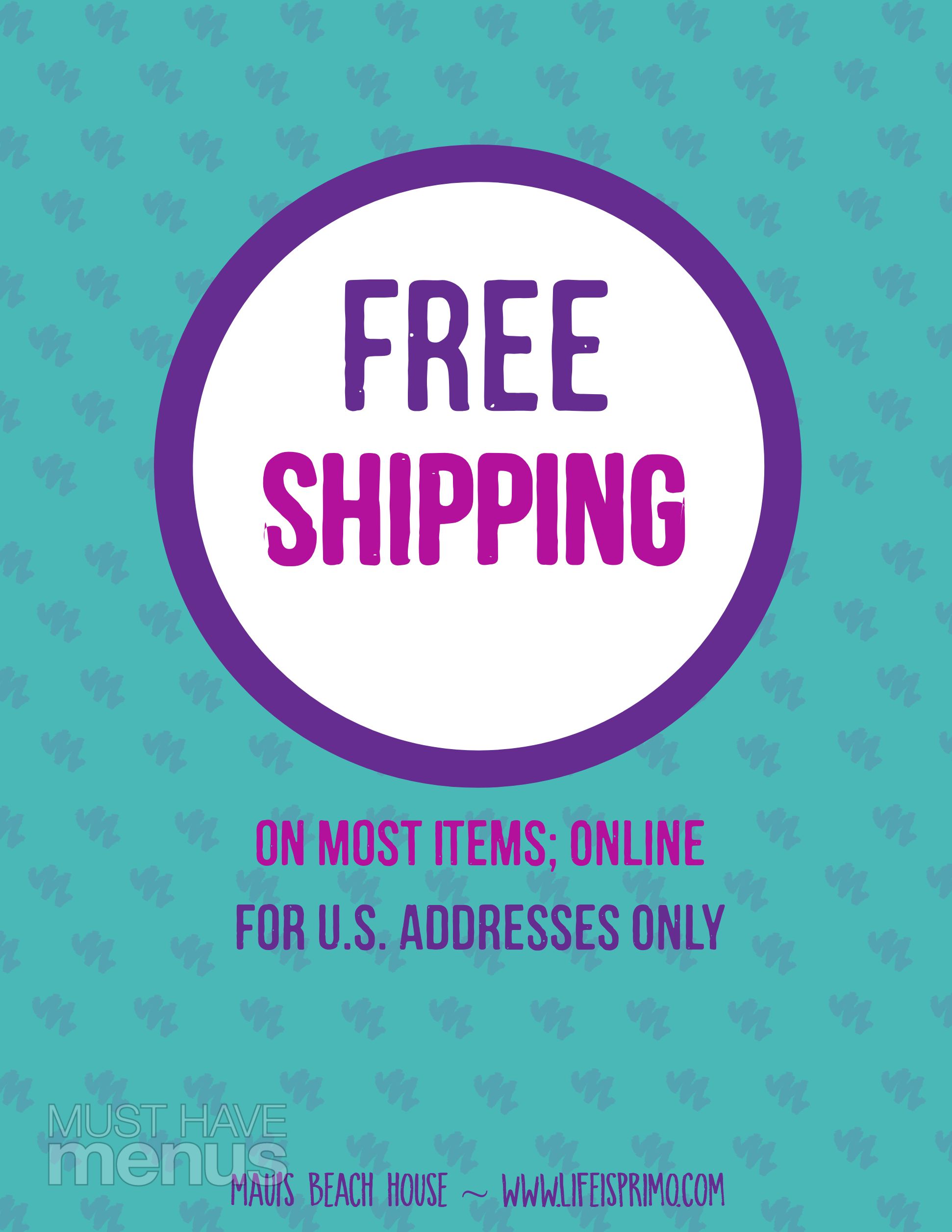 Free Shipping! - Maui's Beach House