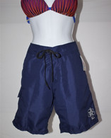 Women's Custom Made High Waisted Long Board Shorts in Navy or Black