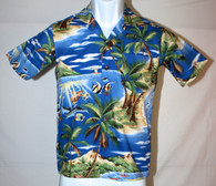 Junior Boy's Aloha Shirt in Old Hawaii