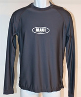 Men's Long Sleeve UV Shirt With Maui Logo in Gray