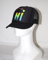 "HI - Chain" Black/Neon Trucker Hat