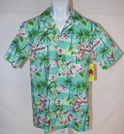 Men's Aloha Shirt In Tropical Flamingo
