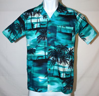 Junior Boys Aloha Shirt in Maui Moonlight