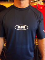 Navy Short Sleeve UV Shirt w/ Maui Logo