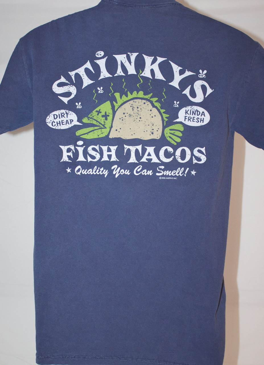 Men's Stinky's Fish Tacos - Faded Navy T-Shirt - Maui's Beach House