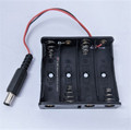 4 X AA Battery holder with  barrel jack connector