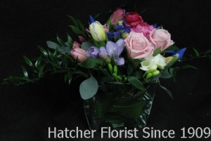 A beautiful and contemporary arrangment of the freshest spring Eco flowers at Hatcher's. Local Eco flowers as well as flowers from Sierra Flowers. Delivery to Toronto, North York, Markham and the GTA.