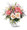 This sweet arrangement contains white roses, cream Versilia Roses, pink Snapdragons, pink Carnations, mixed foliage and Limonium. Flowers by Sierra Eco Toronto.